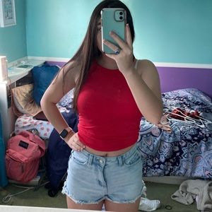 Women’s Caution to the Wind Red Tank top ribbed M